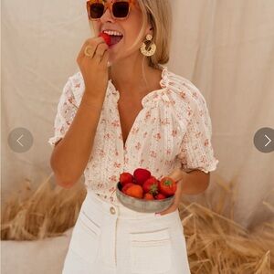 Ecru Embroidered Carine Blouse